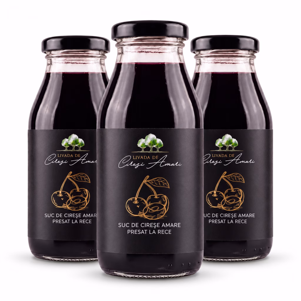 Pachet Trio – Suc de Cireșe Amare 100%  3 × 250 ml